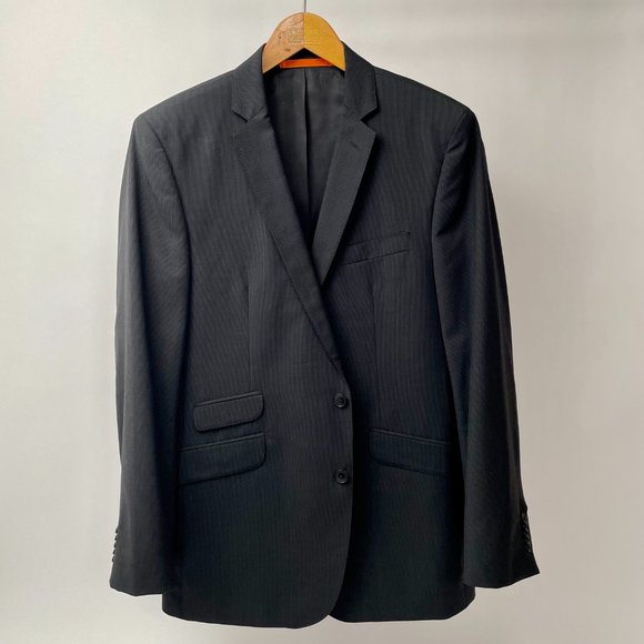 Ben Sherman Two Button Black Lightweight Wool Blazer Sport Coat, Size 42R - Picture 2 of 9